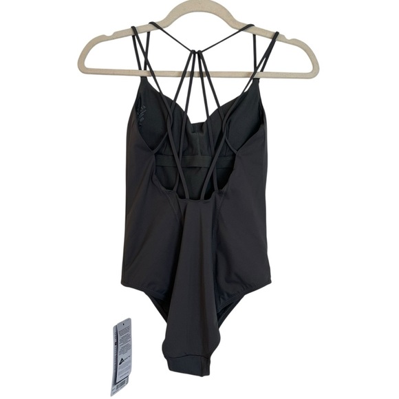 Athleta Cortes Strappy One Piece Swimsuit Dark Grey XXS NWT Sporty Active Beach - Picture 3 of 5